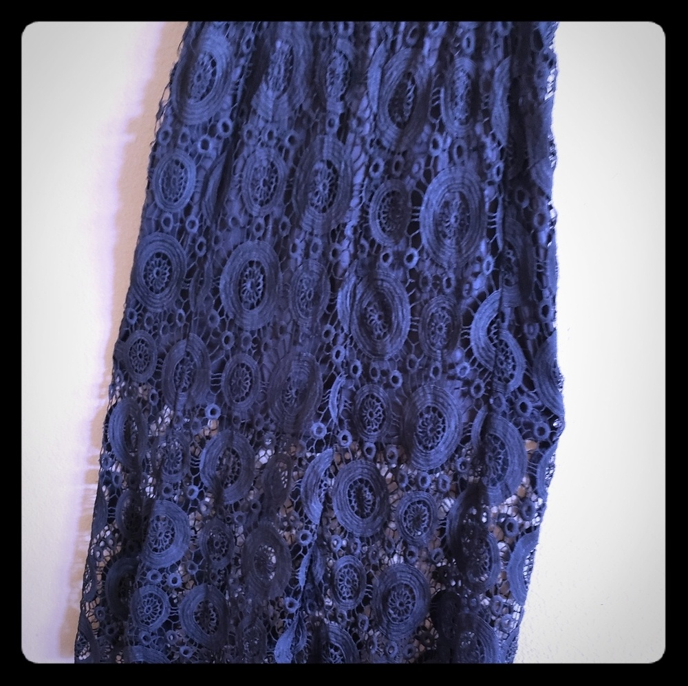 Black lace skirt